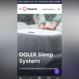 Ooler sleep system full Queen. Includes sheet, tubes, and control unit.